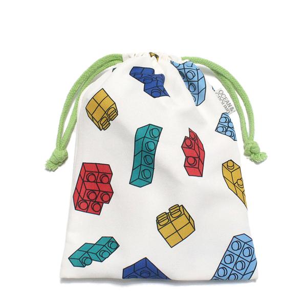 お弁当グッズ "オーシャン&amp;グラウンド" ソウガラ給食巾着 ブルー(BL)