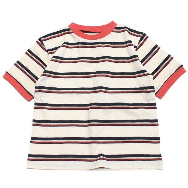 セール 「50%OFF」 半袖Tシャツ &quot;オーシャン&amp;グラウンド&quot; レトロボーダーTシャツ キナリ(...