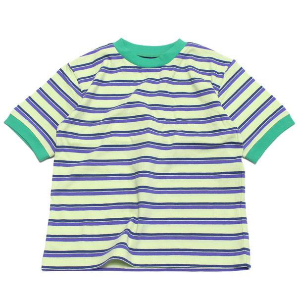 セール 「50%OFF」 半袖Tシャツ &quot;オーシャン&amp;グラウンド&quot; レトロボーダーTシャツ イエロー...