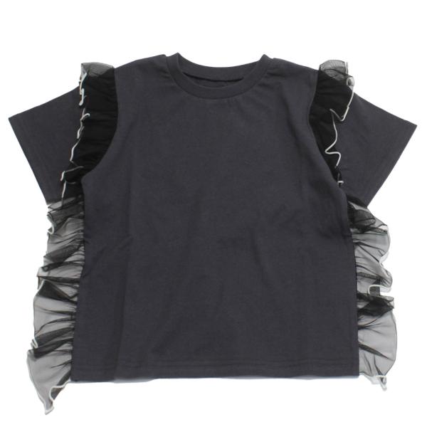 半袖Tシャツ "オーシャン&amp;グラウンド" メロウフリルTシャツ チャコール(CH)