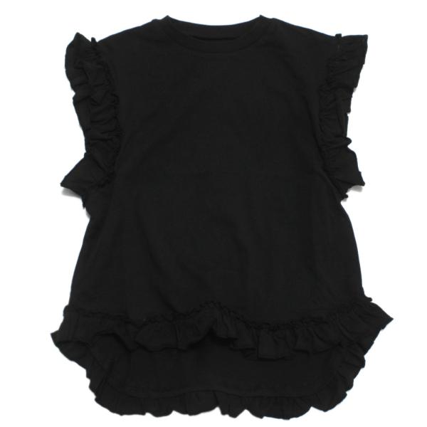 タンクトップ・キャミソール "オーシャン&amp;グラウンド" フリルベスト ブラック(BK)