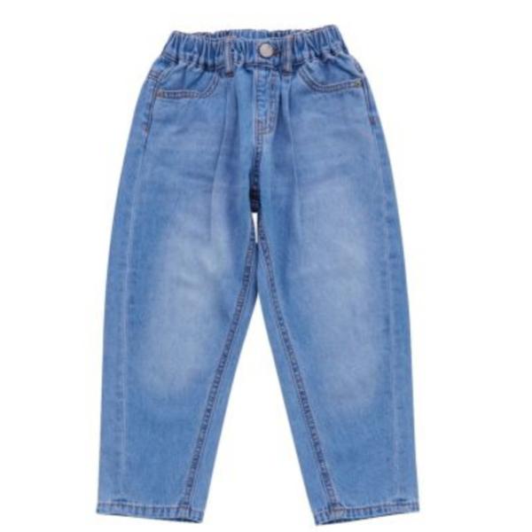 ロングパンツ "オーシャン&amp;グラウンド" リラックスフィットテーパードデニムパンツ ブリーチ(BC)