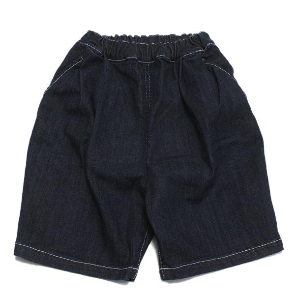 セール 「50%OFF」 ハーフパンツ &quot;オフィシャルチーム&quot; カットデニムタックショーツ ネイビー