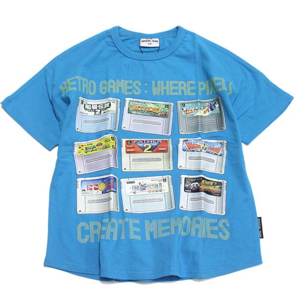 セール 「50%OFF」 半袖Tシャツ &quot;オフィシャルチーム&quot; クールタッチレトロゲームロゴTシャツ...