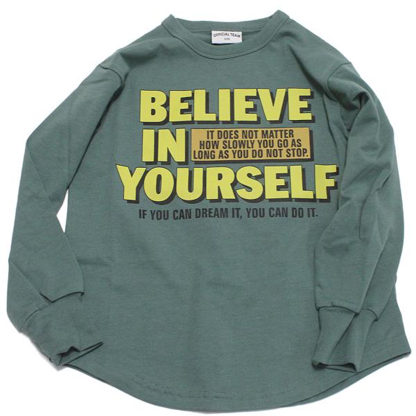 セール 「50%OFF」 長袖Tシャツ &quot;オフィシャルチーム&quot; 40/2天竺 2柄ロゴTシャツ グリ...