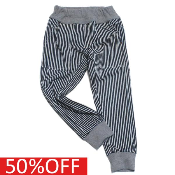 セール 「50%OFF」 ロングパンツ &quot;オフィシャルチーム&quot; カットデニムロングジョガーパンツ ヒ...