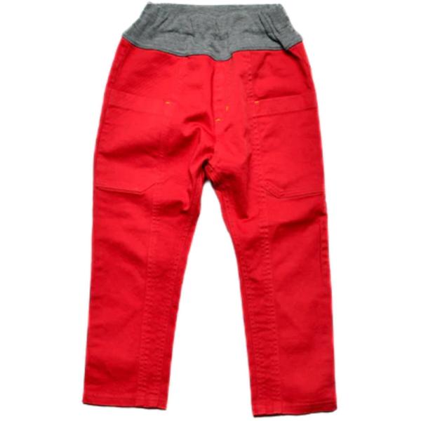 セール 「50%OFF」 ロングパンツ &quot;オフィシャルチーム&quot; 製品染めツイルサルエルパンツ レッド