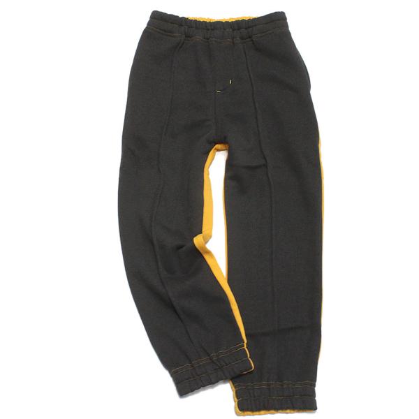 セール 「50%OFF」 ロングパンツ &quot;オフィシャルチーム&quot; 裏毛2トーンピンタックパンツ チャコ...
