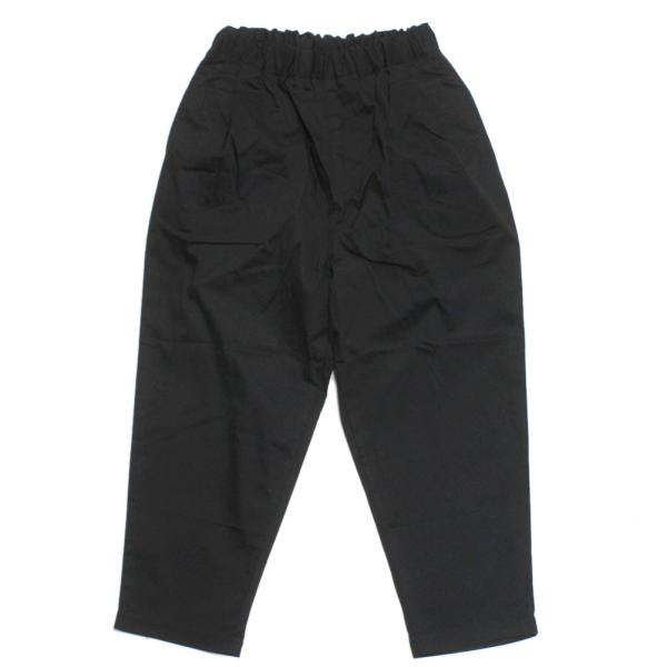 ロングパンツ "オフィシャルチーム" ストレッチギャバワイドタックパンツ ブラック