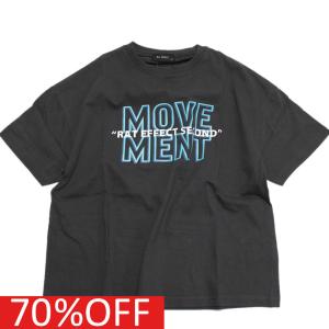 セール 「60%OFF」 半袖Tシャツ " RAT EFFECT ラットエフェクト/" 子供服 MOVEMENTロゴプリントTシャツ チャコール