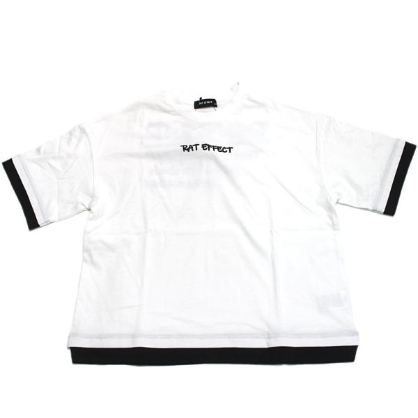 セール 「50%OFF」 半袖Tシャツ &quot; RAT EFFECT ラットエフェクト/&quot; レイヤード風...