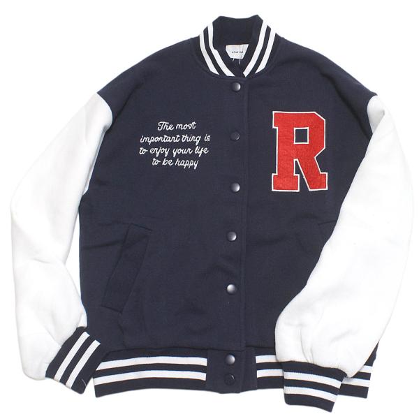 セール 「50%OFF」 アウター "リコ シュクレ" 裏起毛スタジャン ネイビー