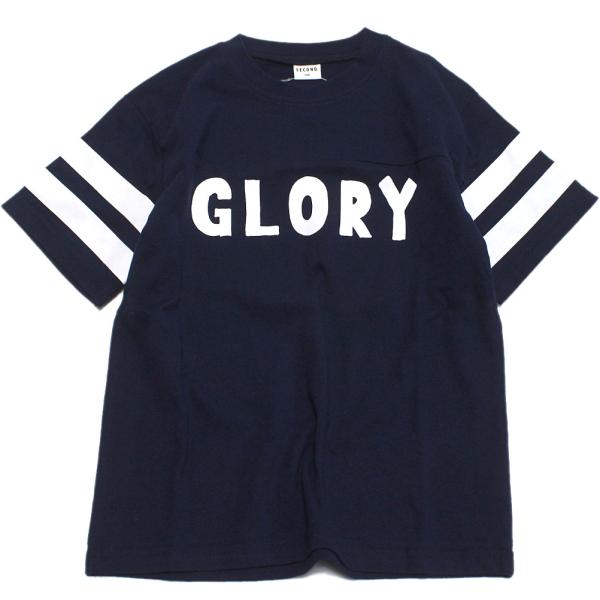 セール 「50%OFF」 半袖Tシャツ &quot;セカンド&quot; 5分袖フットボールTシャツ ネイビー(NV)