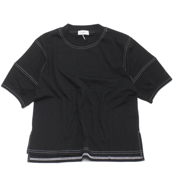 セール 「50%OFF」 半袖Tシャツ &quot;アンディニー&quot; ステッチ Tシャツ ブラック(BK)