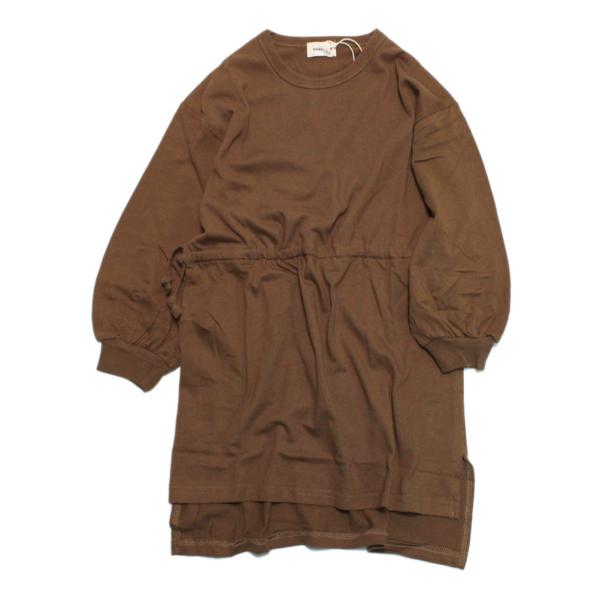 セール 「80%OFF」 長袖Tシャツ "アンディニー" スリットドロストチュニック ブラウン(BR...