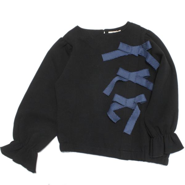 セール 「50%OFF」 長袖Tシャツ &quot;ユニカ&quot; アシメサイドリボン付きダンボールニットカットソー...