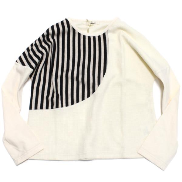 セール 「50%OFF」 長袖Tシャツ &quot;ユニカ&quot; ワッフルきりかえTシャツ オフ(2)