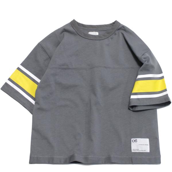 セール 「50%OFF」 半袖Tシャツ "セスタヴォカーレ" トライリニアTシャツ グレーベージュ