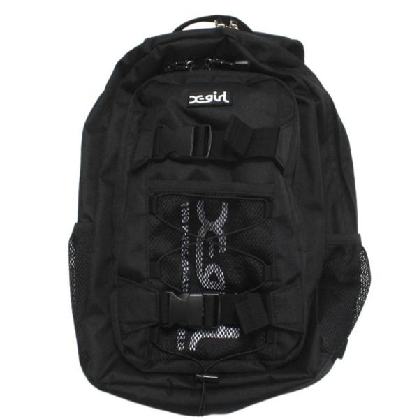 かばん "エックスガールステージズ" ロゴ メッシュバックパック(20L) クロ(80)