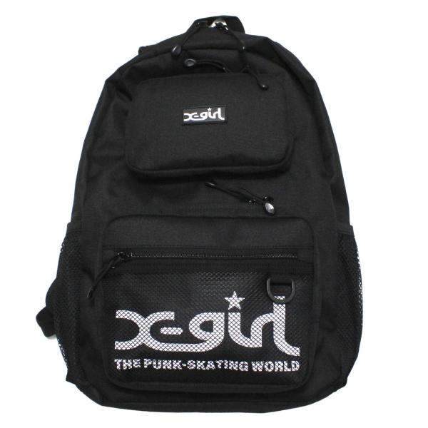 かばん "エックスガールステージズ" ダブルポケットバックパック(18L) クロ(80)