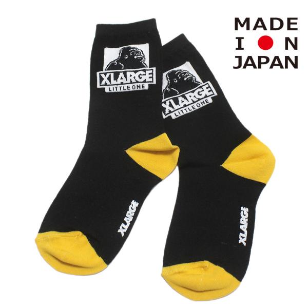 ソックス・レッグウォーマー "エクストララージキッズ" OGクルーソックス クロ(80)