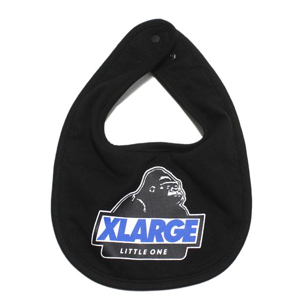 ベビー雑貨・ビブ "エクストララージキッズ" スランテッドOGスタイ クロ(80)
