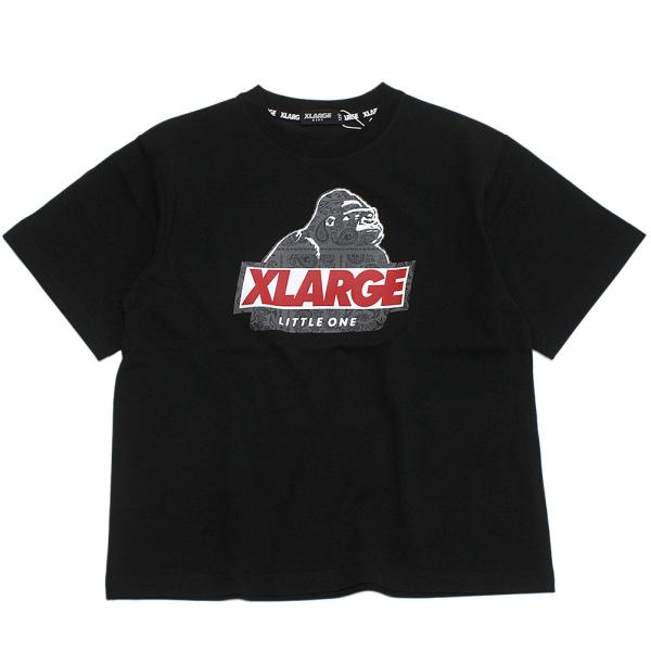 半袖Tシャツ "エクストララージキッズ" バンダナOGゴリラTシャツ クロ(80)