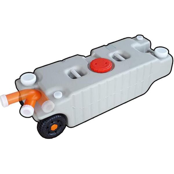 ウォータータンク 超大容量 70L 車輪付き 給水排水タンク タイヤ付き キャンピングカー グレー ...