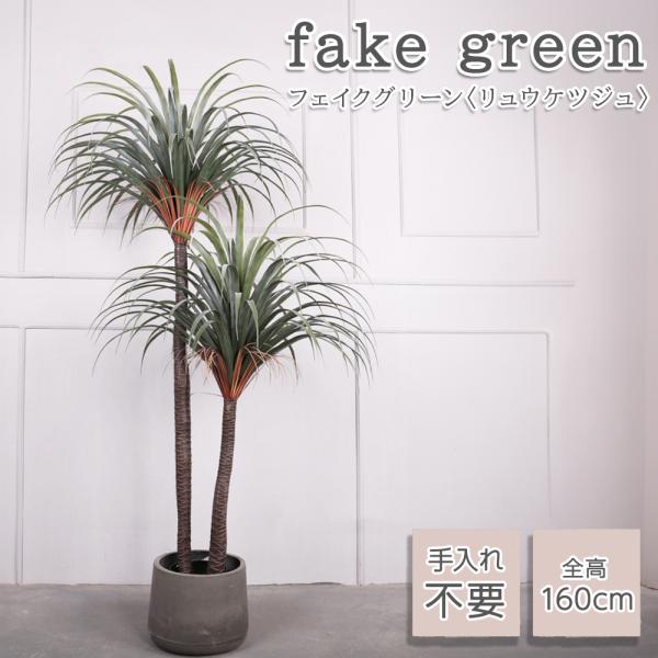 フェイクグリーン 観葉植物 リアル 人工観葉植物 高さ160cm リュウケツジュ ドラセナドラコ お...