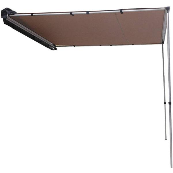 ルーフレール用ステー付 自家用車取り付け可能 ロールアップ収納式 サイドオーニング サイドタープ テ...