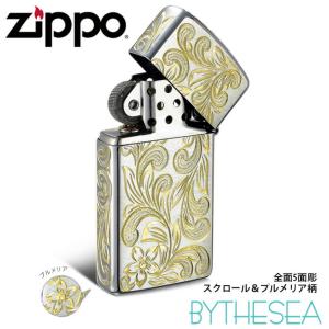 ZIPPO（ジッポー） オイルライター 全面5面ハワイアン手彫り サテーナ