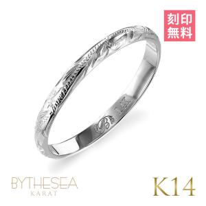 ハワイアンジュエリー リング 指輪 刻印無料 誕生石入れ可 K14