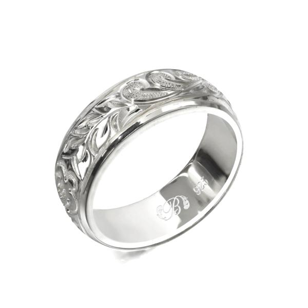 ハワイアンジュエリー オーダーメイド リング 指輪 リング 幅6mm 厚み2mm バレル シルバー9...