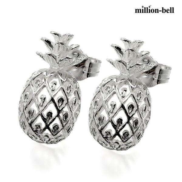 ハワイアンジュエリー ピアス レディース シルバー925 パイナップル キャッチ ポスト 40代 5...