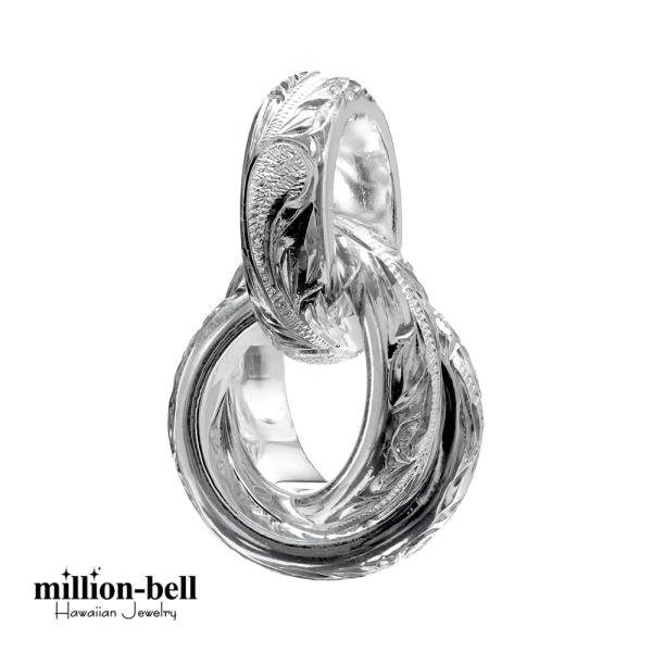 ハワイアンジュエリー ペンダントトップ ヘッド メンズ レディース シルバー925 3連リング ネッ...