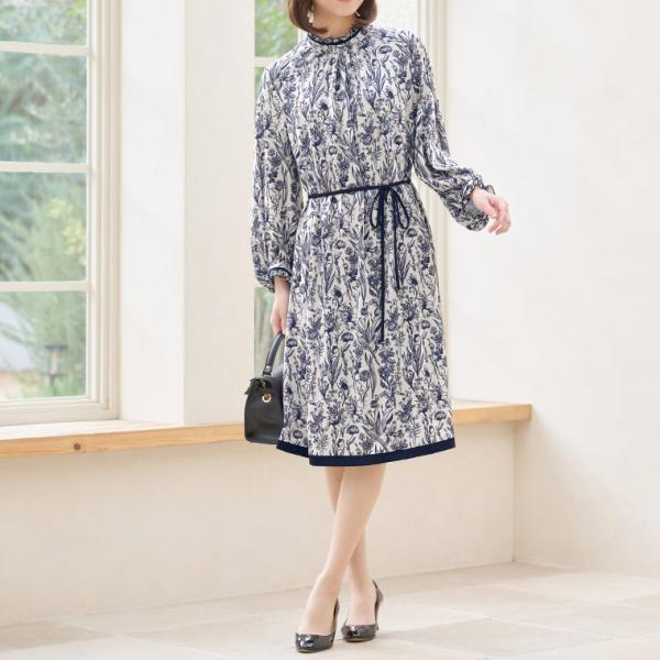 サックワンピース クラッシィボタニカル opj017-0001 きれいめ 30代 40代 50代 6...