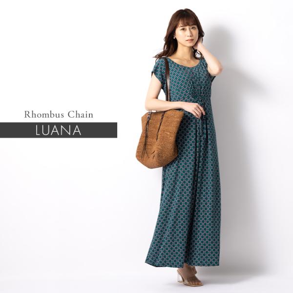 ワンピース レディース 半袖 夏 ルアナ Iライン ロンバスチェーン opm5c-040002 きれ...