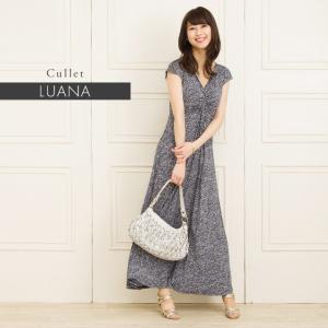 マキシワンピース レディース 半袖 夏 ルアナ Yライン カレット opm7-090015 きれいめ 30代 40代 50代 60代 上品 大きいサイズ マキシ丈 一分袖 春秋 夏｜mimigrant