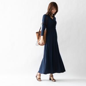 マキシワンピース ルアナ Yライン 無地 op...の詳細画像4