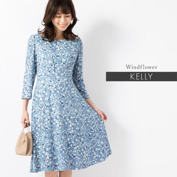 ワンピース レディース ケリー フレア ウインドフラワー opr2a-050013 きれいめ 30代...
