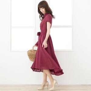 アウトレット★返品交換不可 ケイトワンピ opsw-070001 体がキレイに見える！ 綿麻 フィッシュテール シャツワンピ レギュラーカラー＆オープンカラー 無地