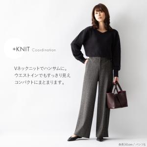 セミワイドパンツ ヘリンボーン pt003a-...の詳細画像4