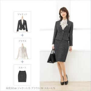 膝丈タイトスカート ひざ丈 メランジェノワール...の詳細画像4