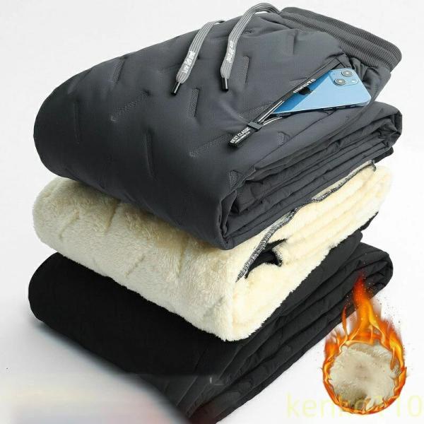 防風パンツ シームレス ダウンパンツ ダウンジョガーパンツ ゴルフウエア シャーリング ダウン 中綿...