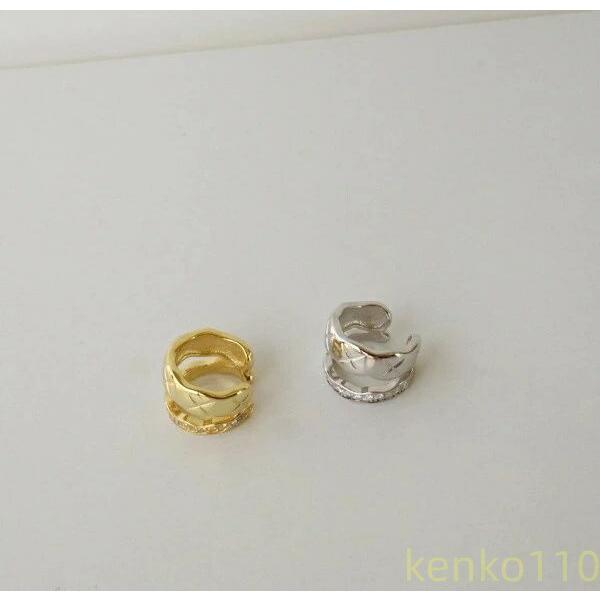 【送料無料】イヤーカフ　イヤーカフス　高純度シルバー　イヤカフ キルティング　silver925　シ...