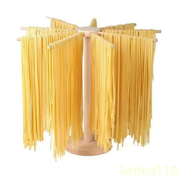 【送料無料】折りたたみ式 パスタ乾燥ラック ヌードルスタンド 大型 木製パスタラック 水切りスタンド...