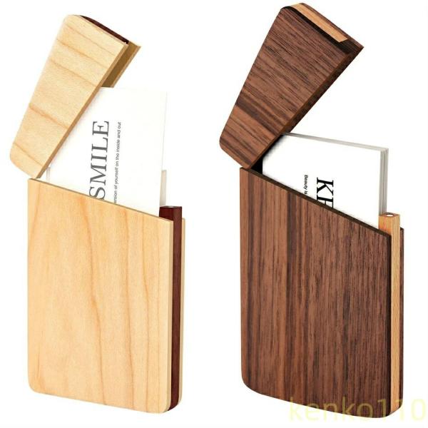 【送料無料】名刺入れ  名刺ケース レディース メンズ 木製品　薄型 カードケース じゃばら マチ ...