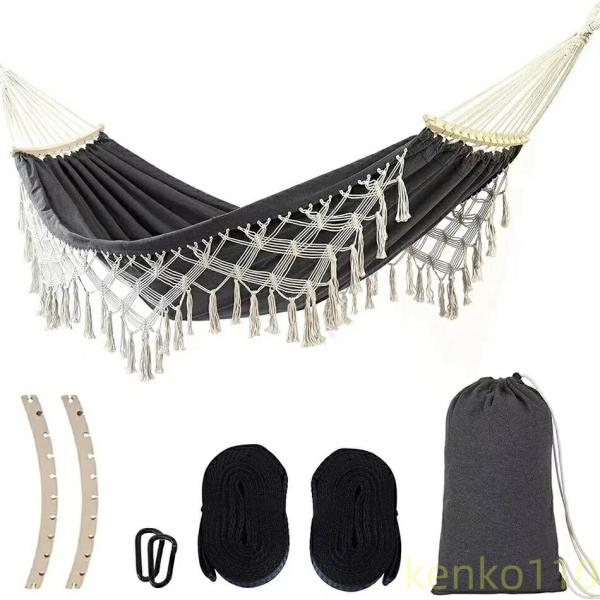 【送料無料】ハンモック 室内外兼用  収納袋付き 屋外 キャンプ用品 キャンプ用寝具 アウトドア 野...