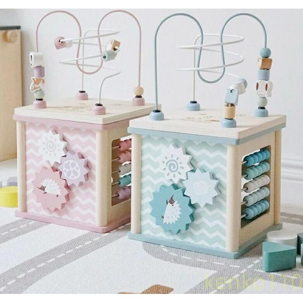 【送料無料】木のおもちゃ アクティブキューブ レーベルレーベル | エデュテ おもちゃ 赤ちゃん 木...