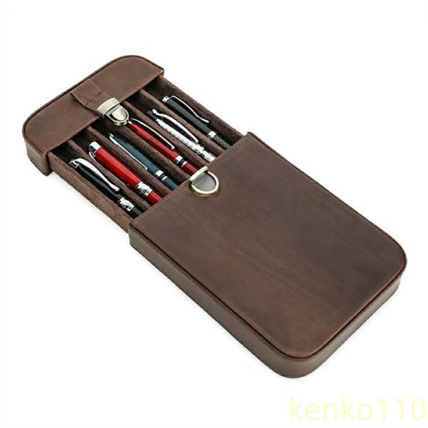 【送料無料】[6本差し]　 ペンケース 本革　牛革  シンプル おしゃれ コンパクト 軽い 小さめ ...